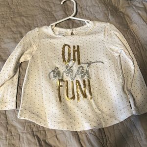Mud Pie 24mo-2t/3T oh what fun Christmas shirt